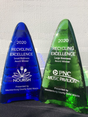 100% Post Consumer recycled glass awards