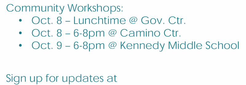 Community Workshop Dates