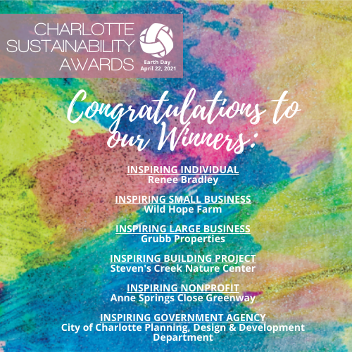 Dozens of local sustainability leaders honored at 2021 Charlotte Sustainability Awards