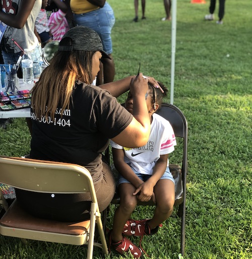 Face painting was just one activity to bring people together for National Night Out in North End.