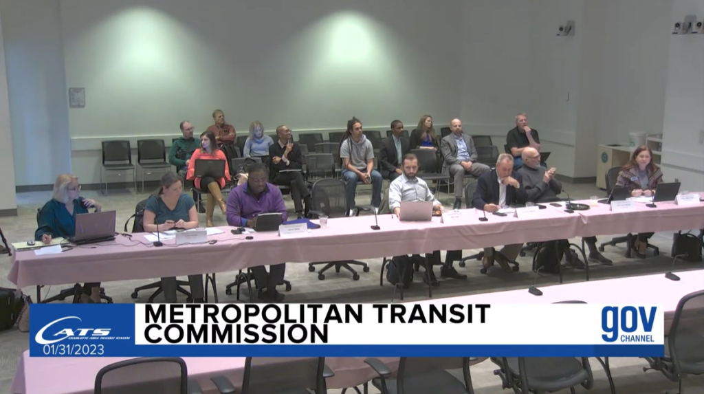 Members of the Metropolitan Transit Committee in session
