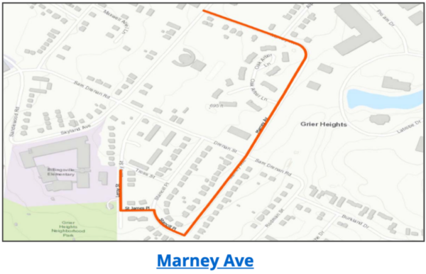 Marney Ave Map