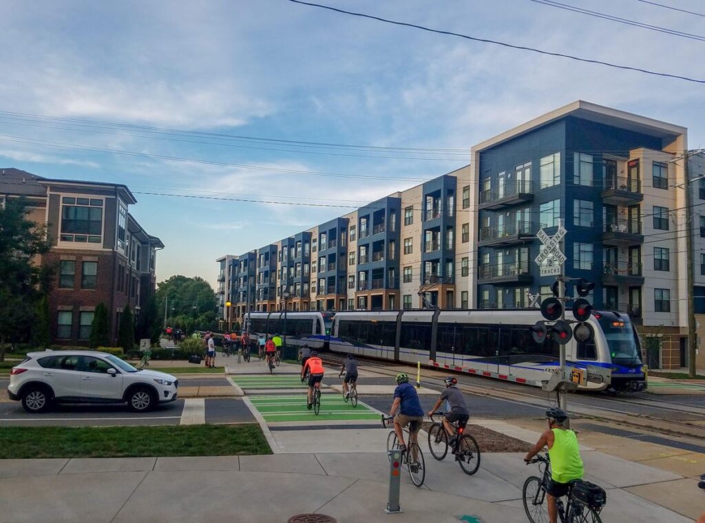 The new CTR Guidelines will make it easier to walk, bike, and ride transit to new developments. (photo: City of Charlotte)
