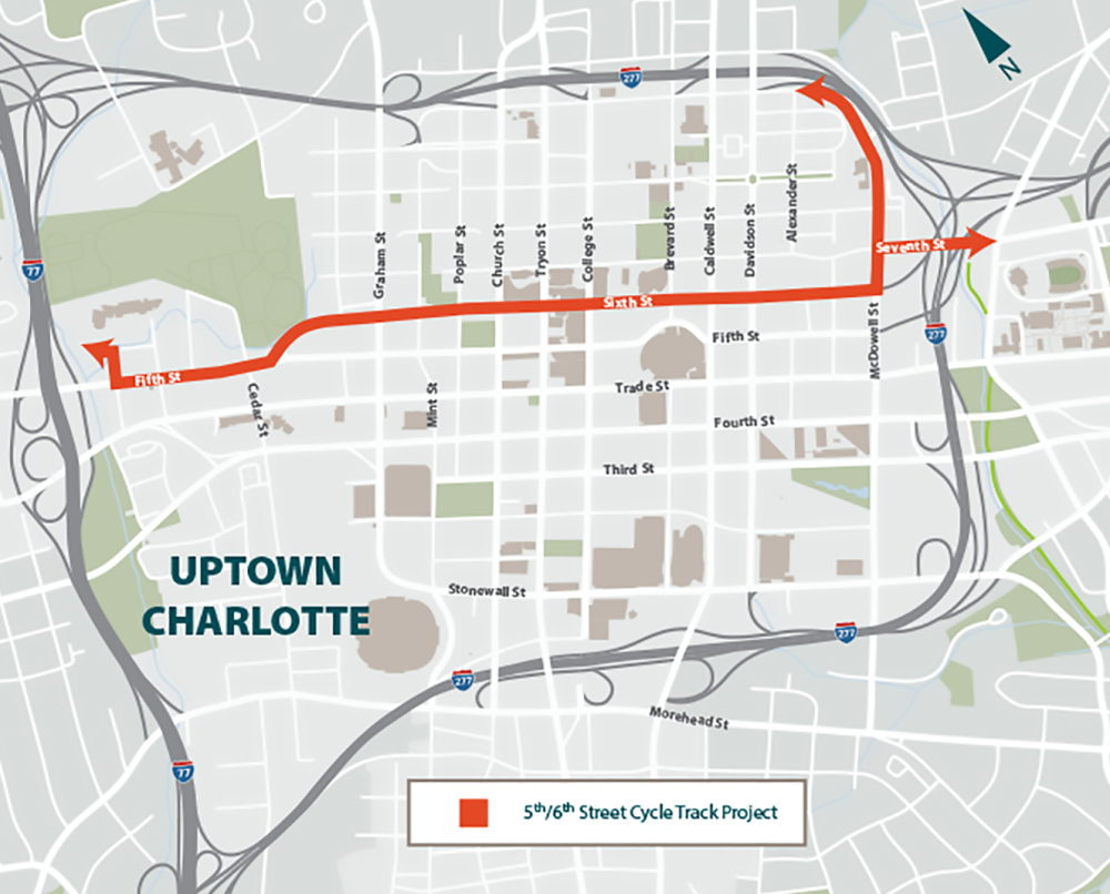 Uptown Charlotte map