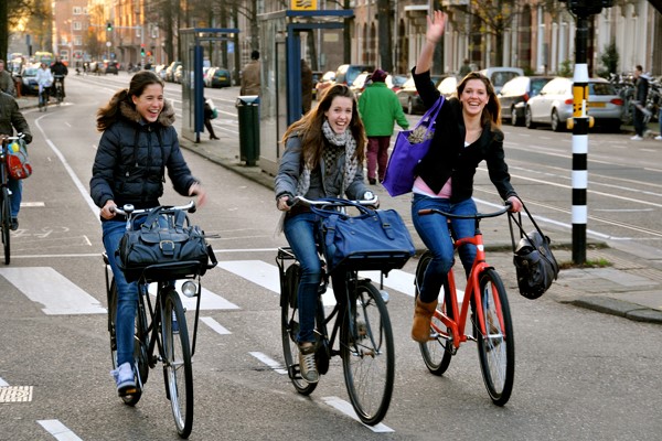 Holland girls on bikes
