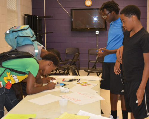 West Charlotte youth create art for neighborhood traffic calming signs